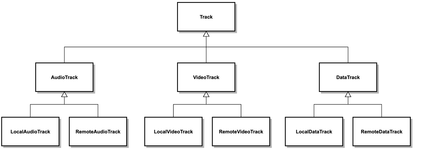 Programmable Video SDK Track Types.