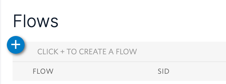 Create new flow button in the Console.