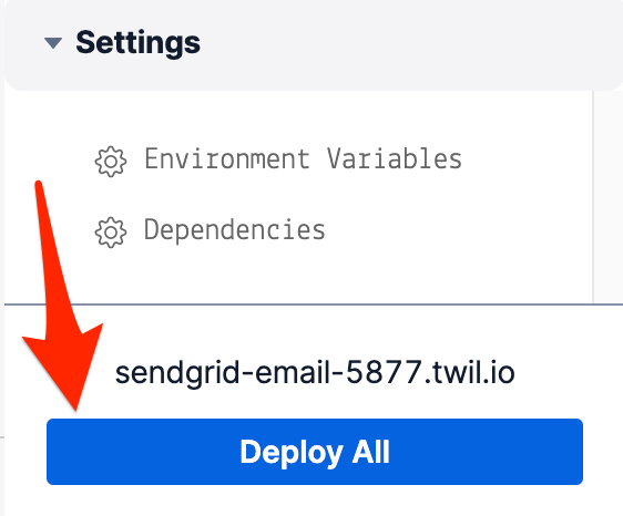 sendgrid email deploy all.
