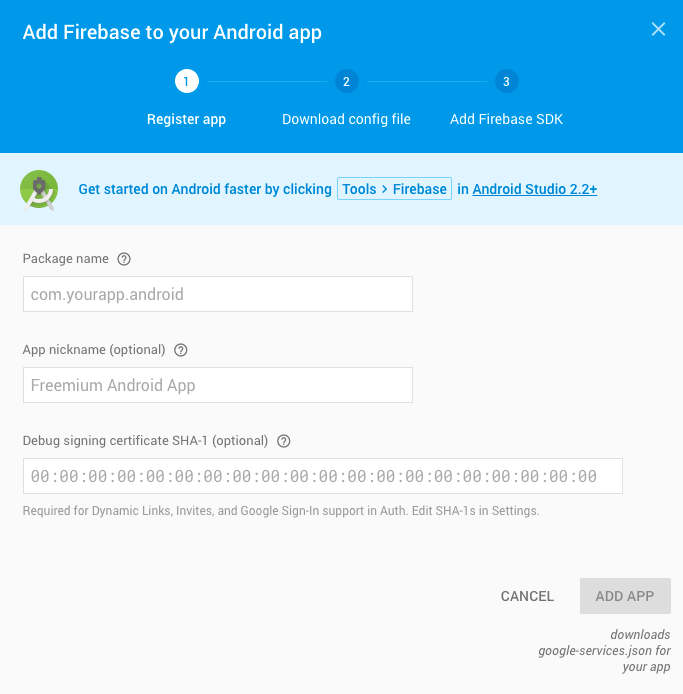 Add Firebase To Your Android App.