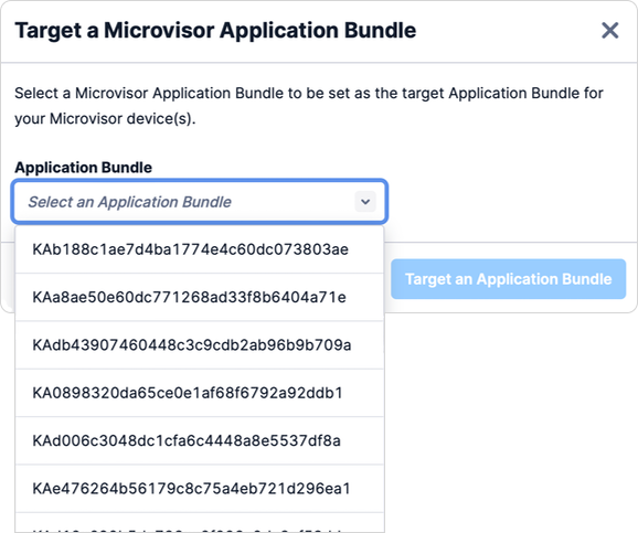 Choose a Microvisor app to deploy to your device in the Twilio Console.