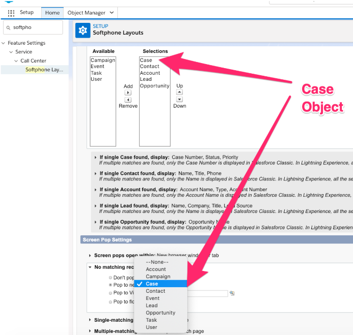 Flex-Salesforce: Move Case object to top.