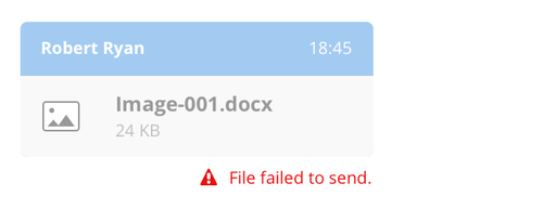 attachment fail error message.