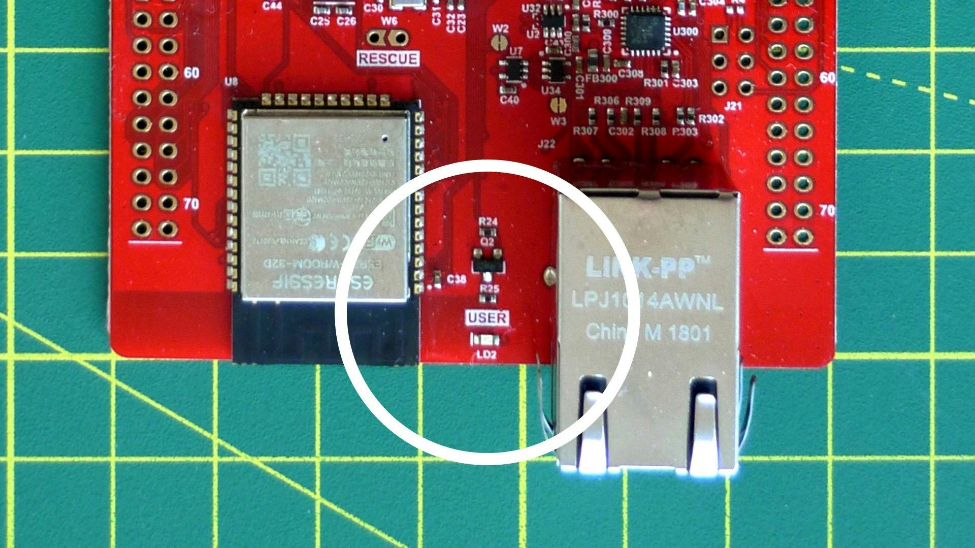 The board's user-controllable LED.