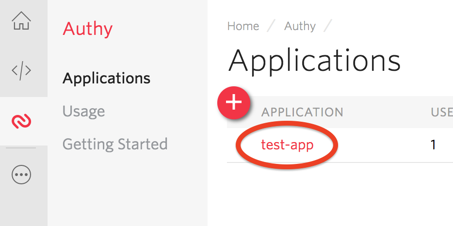 Find your Authy app_id - Step 2.