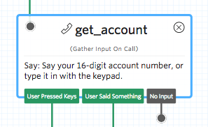 Gather input on call widget.