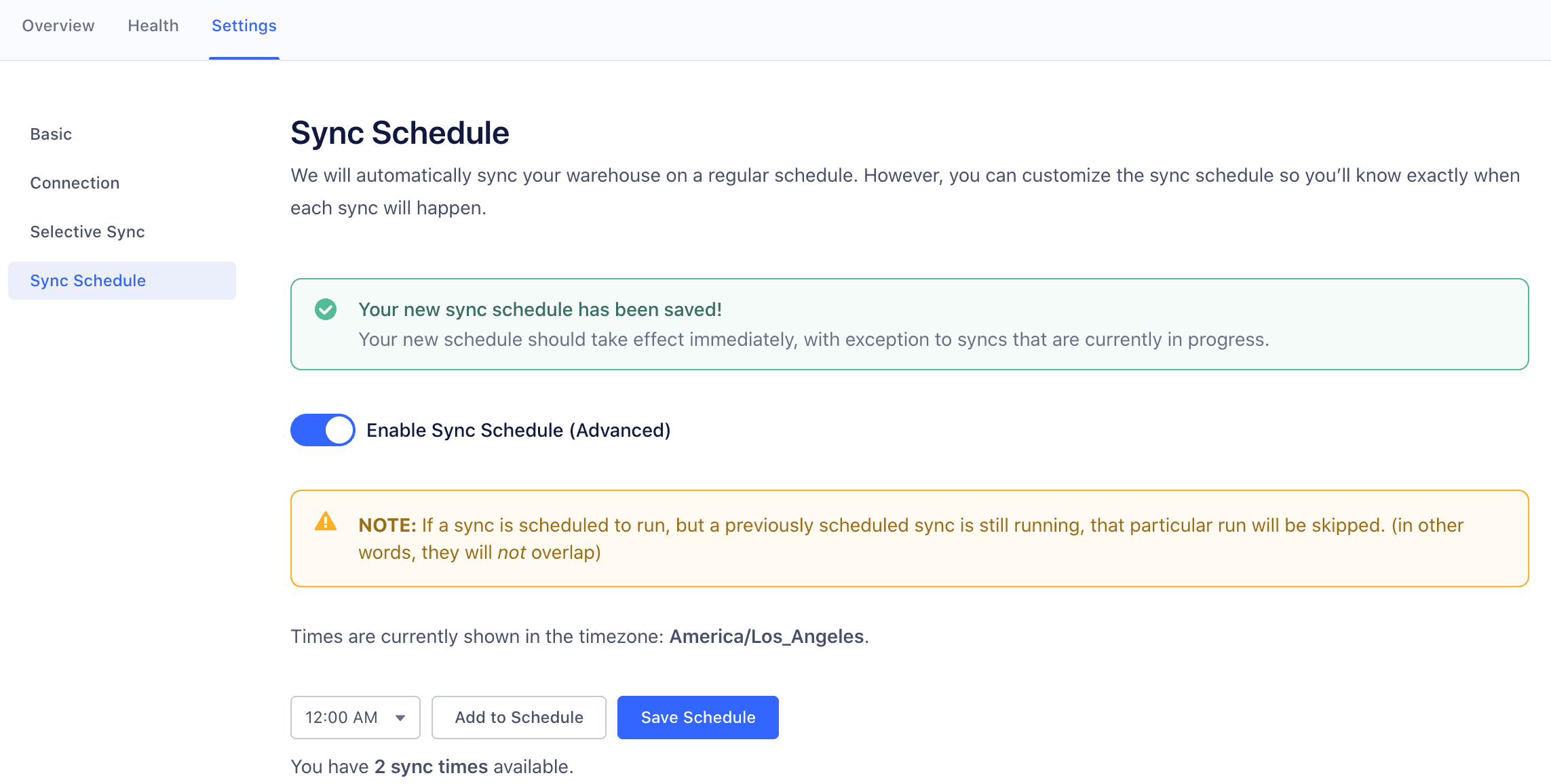 sync schedule image.