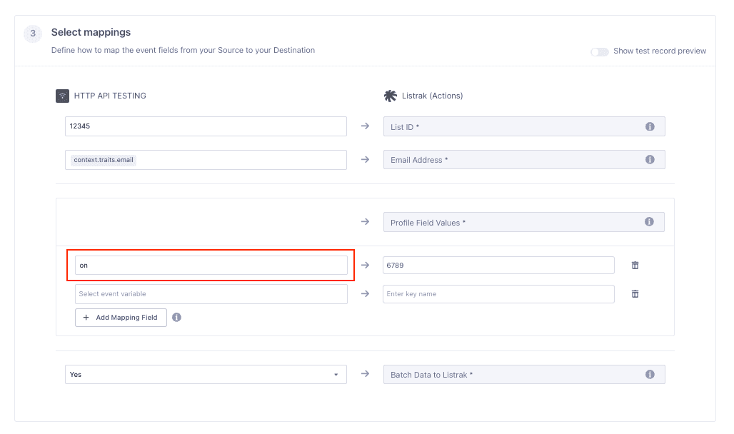 Mapping Subscription.
