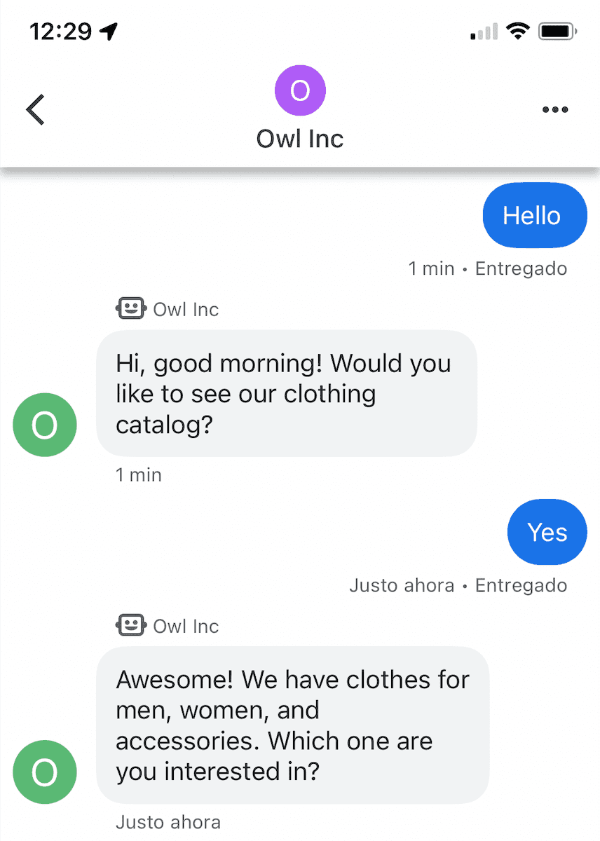 Example conversations chatbot using GBM and Conversations.