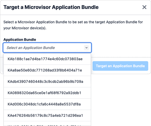 Choose a Microvisor app to deploy to your device in the Twilio Console.