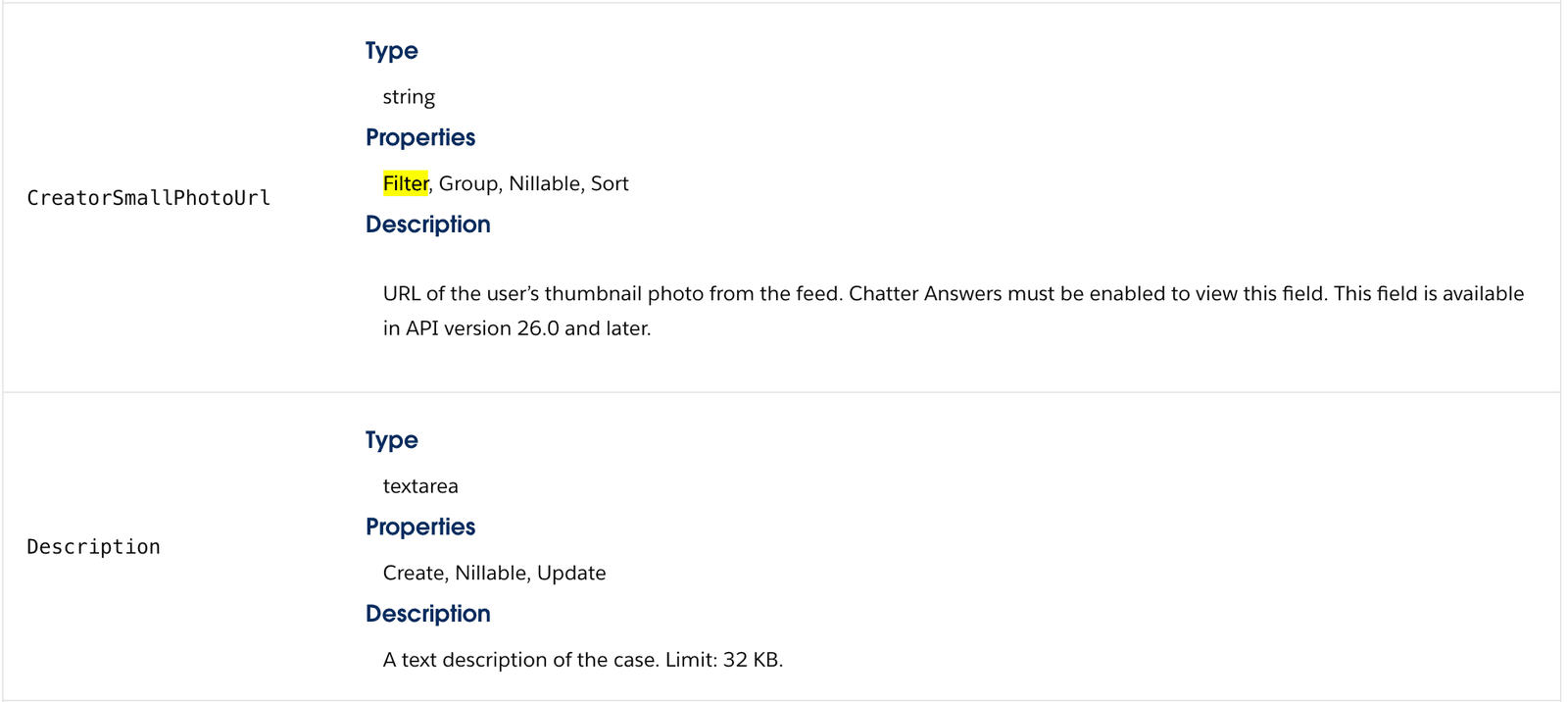 the filter property.