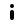 Bold information icon with a lowercase 'i' inside a circle.