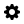 Bold gear icon representing settings.
