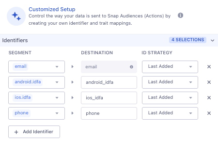 Image showing how to configure identifiers using ID Sync.