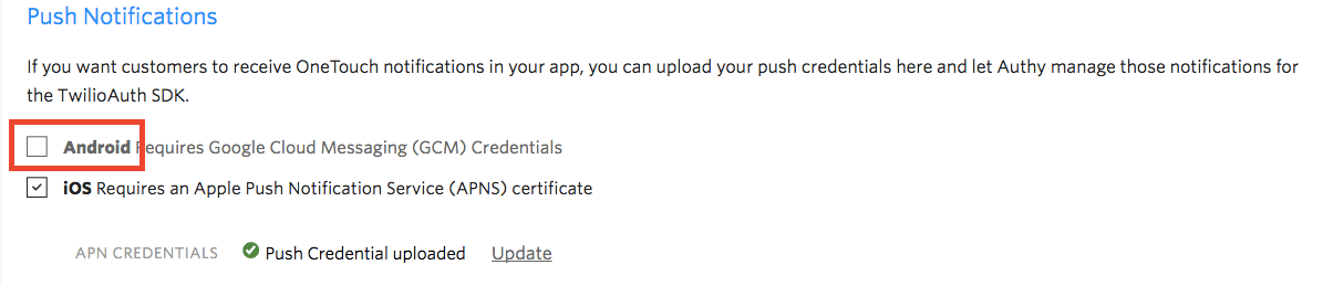 Disable OneTouch Push Notifications.
