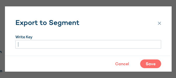Add your Segment writeKey.