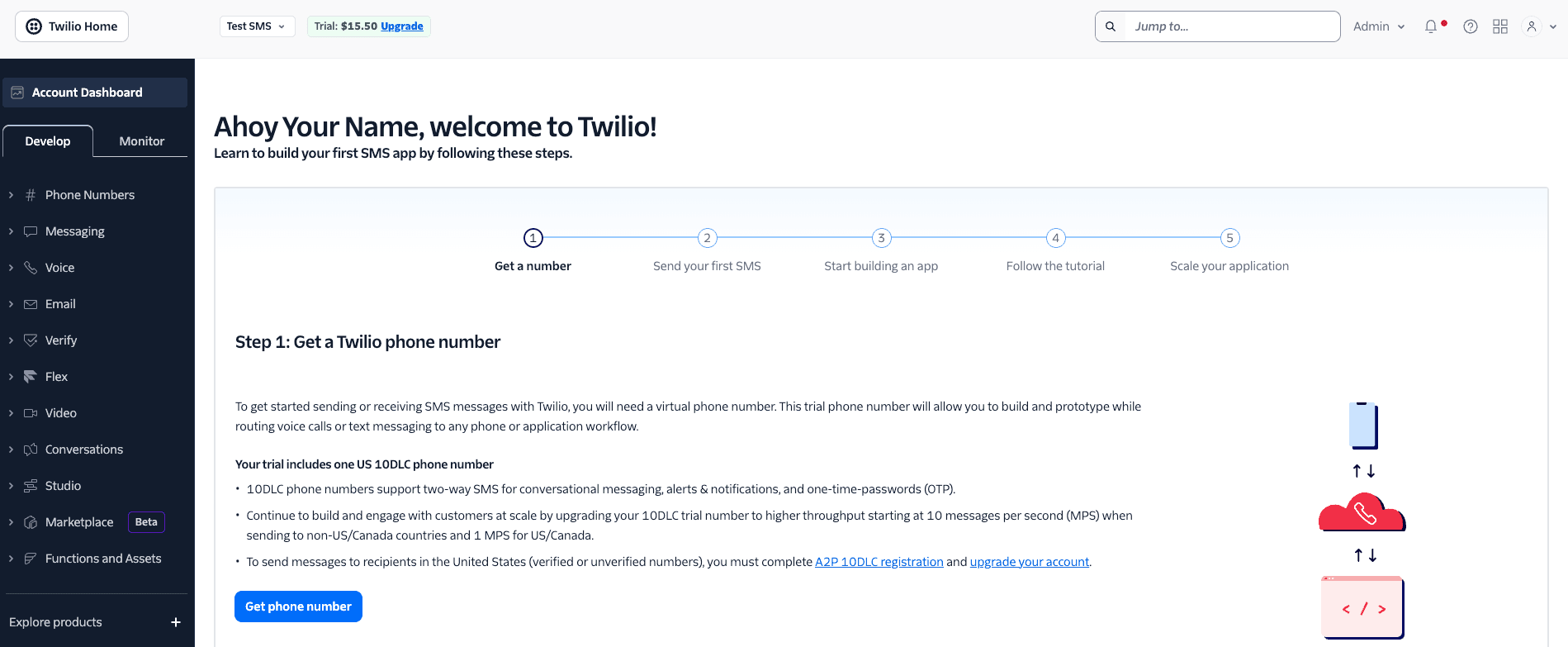 Get started with your Twilio free trial account | Twilio