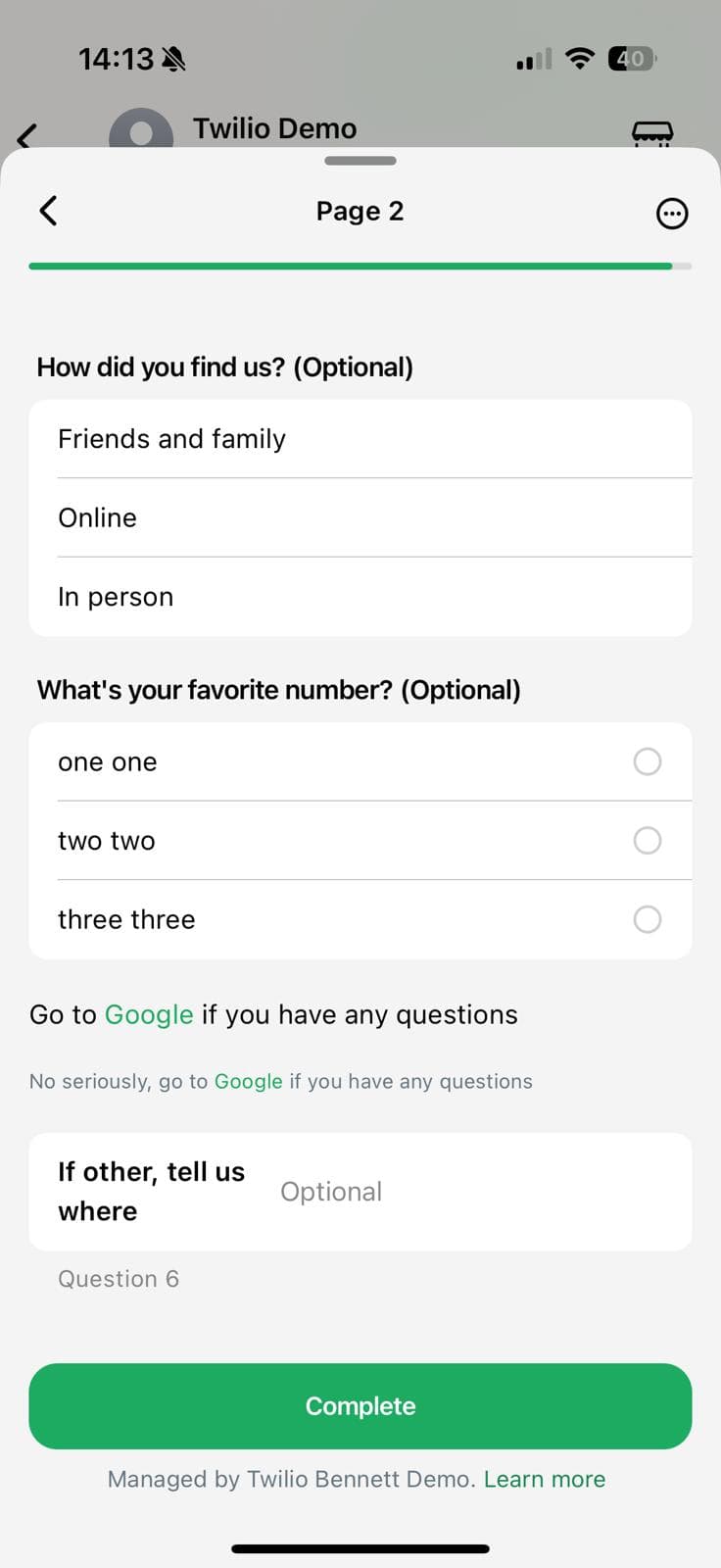 whatsapp/flows Twilio