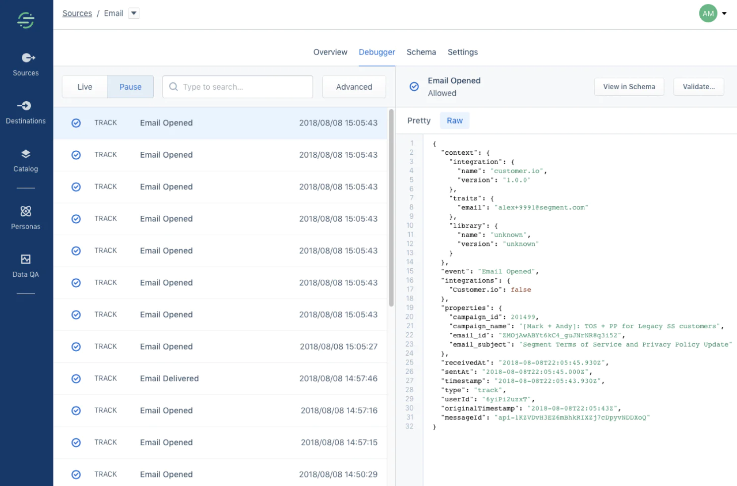 Segment analytics debugger Segment analytics debugger