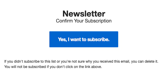 Subscription Confirmation Email from 303 Construction Services Screenshot of subscription confirmation email from 303 Construction Services, LLC with a Confirm Subscription link.