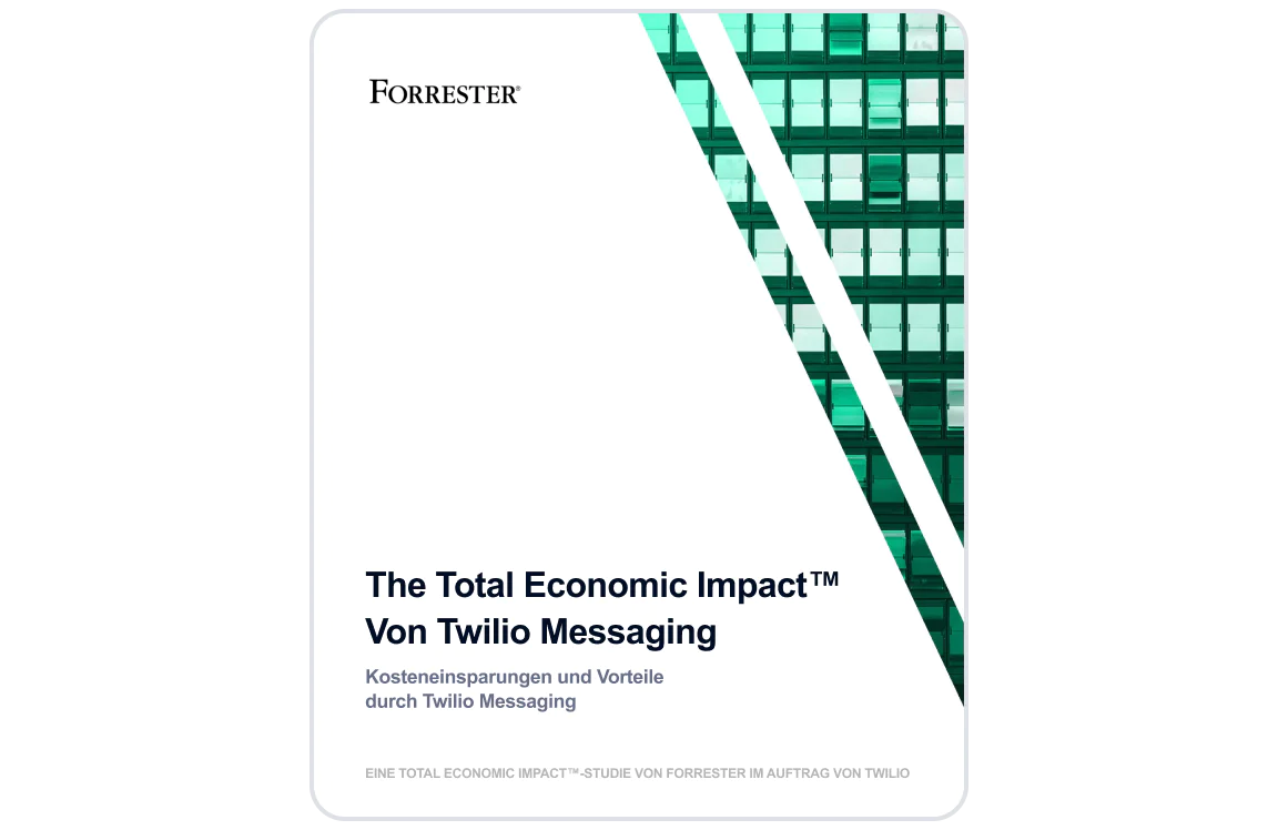 Report cover titled The Total Economic Impact of Twilio Messaging by Forrester