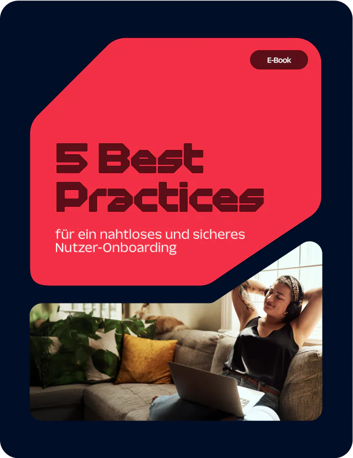 E-Book cover with title 5 Best Practices for Seamless & Secure User Onboarding on a red background