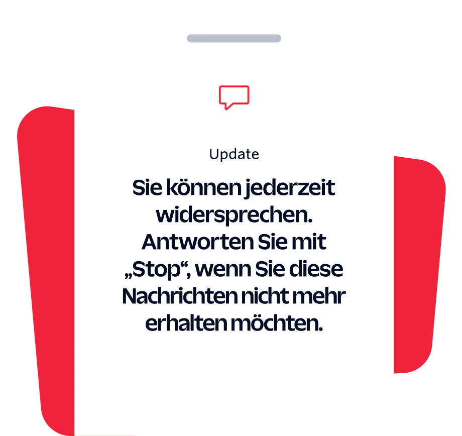 Message prompting users to reply with Stop to opt out of receiving further messages.