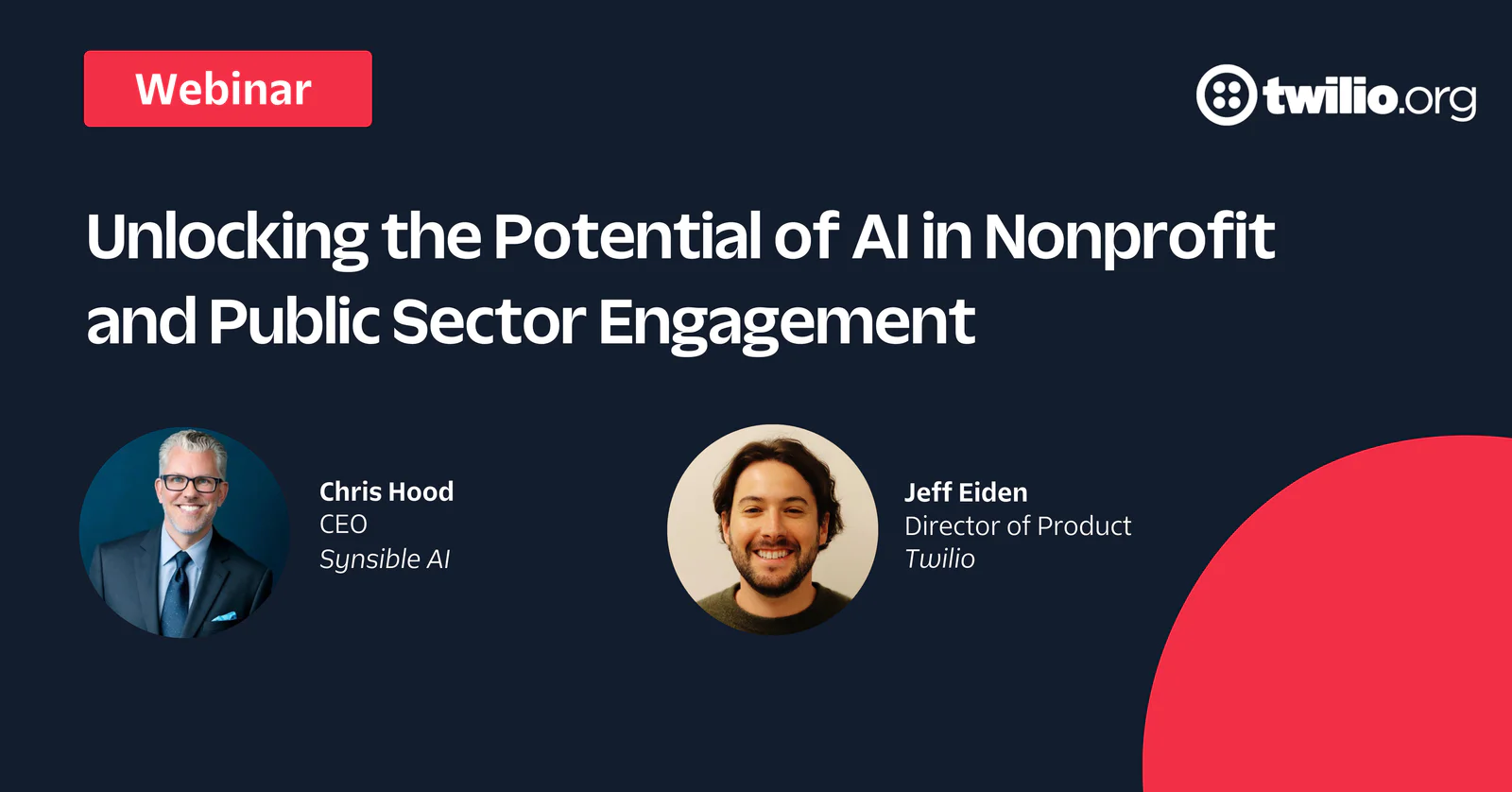 Webinar with Chris Hood and Jeff Eiden discussing AI in nonprofits and public sector
