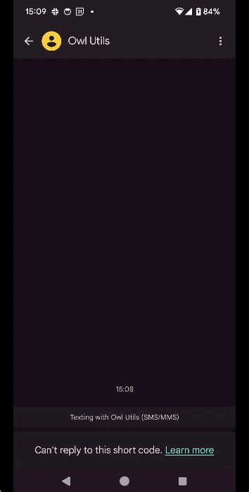 Animated GIF with text message arriving. Animated GIF with text message arriving.