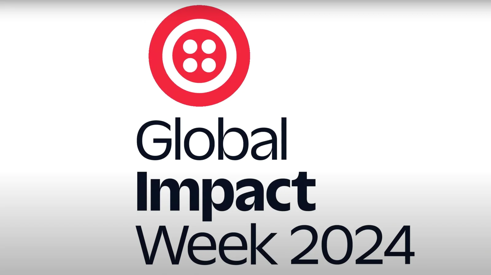 Red button logo above Global Impact Week 2024 text.