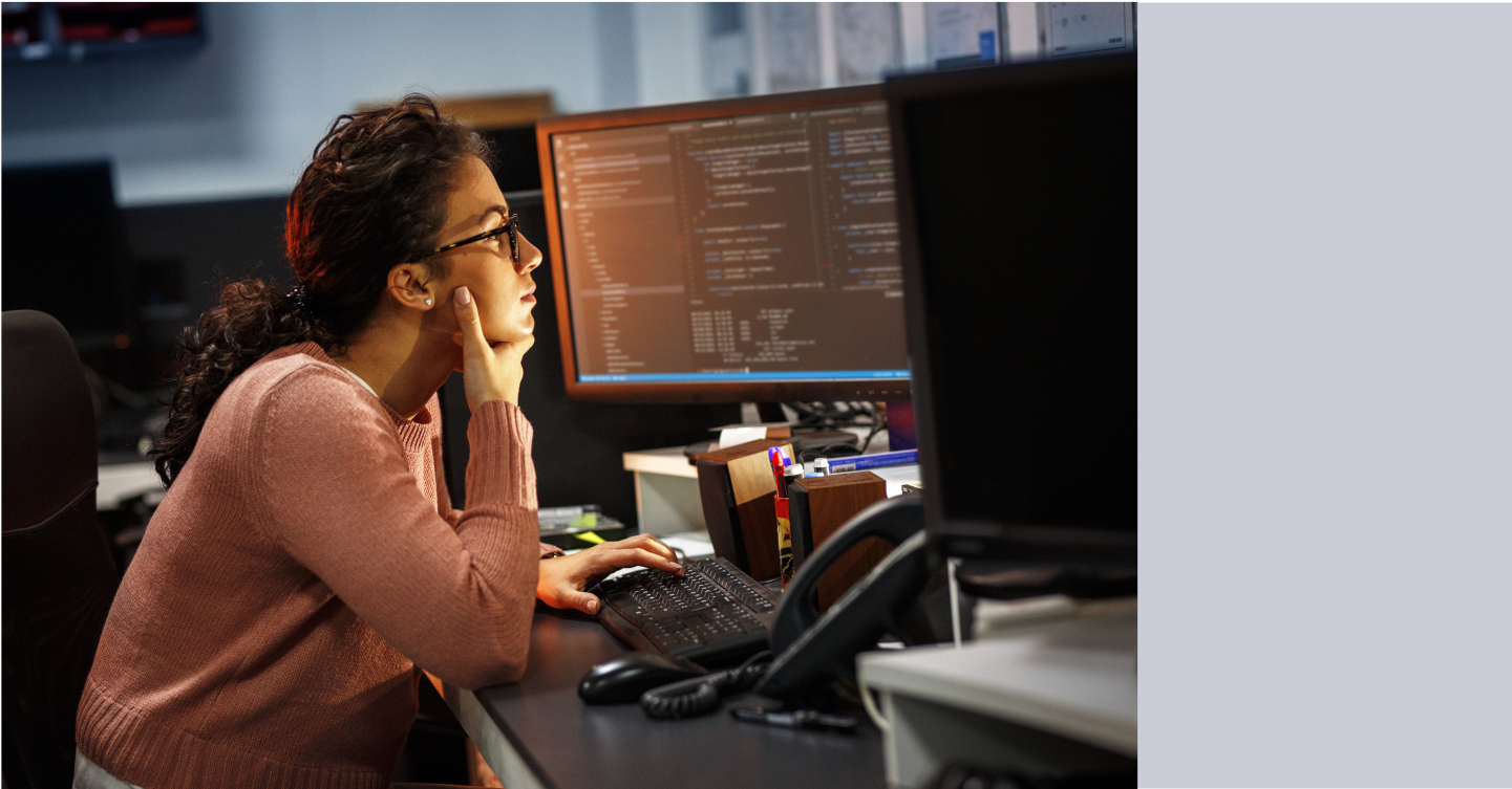 Developer girl coding a localhost exposure