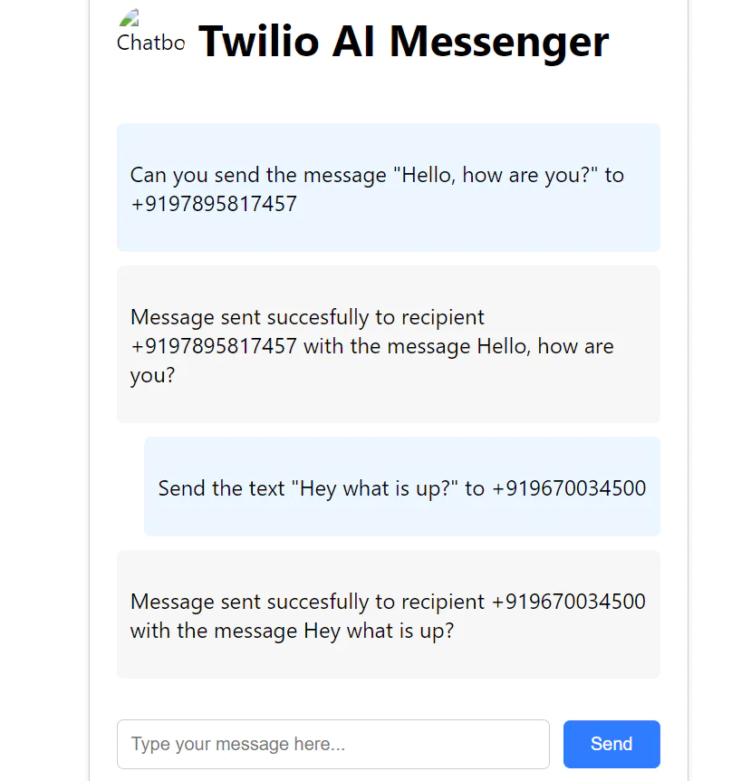 twilio ai messenger screenshot