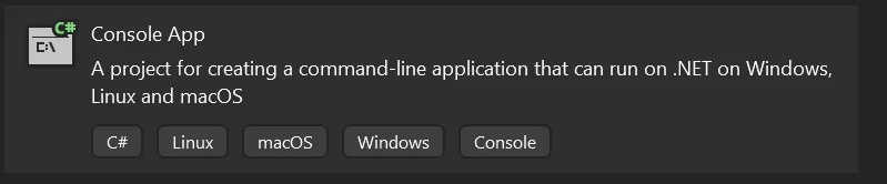 Creating a C# Console app in Visual Studio
Creating a C# Console app in Visual Studio