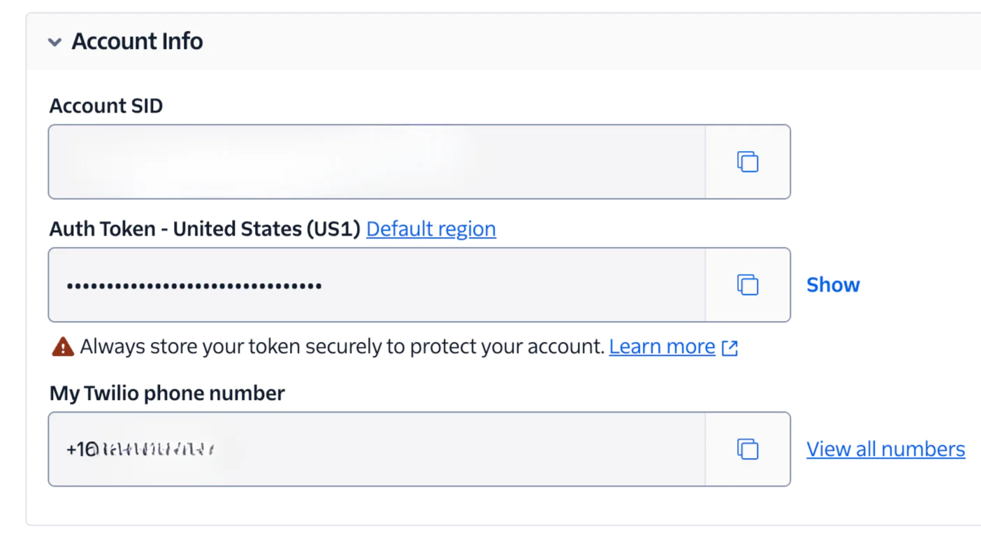 Where to find your Account SID, Auth Token, and sending Phone Number Where to find your Account SID, Auth Token, and sending Phone Number