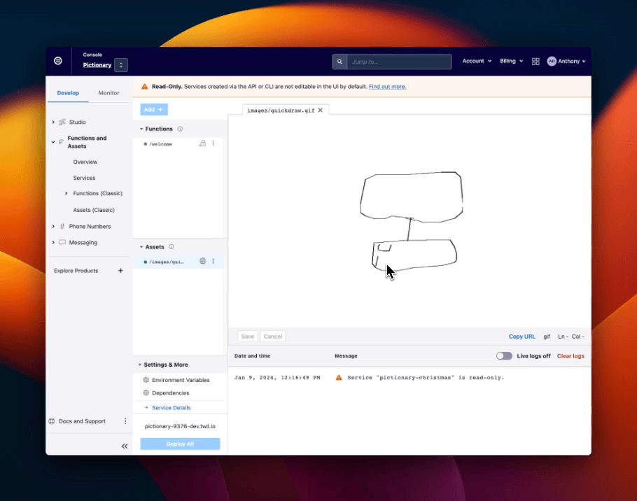 Showing quick_draw functionality