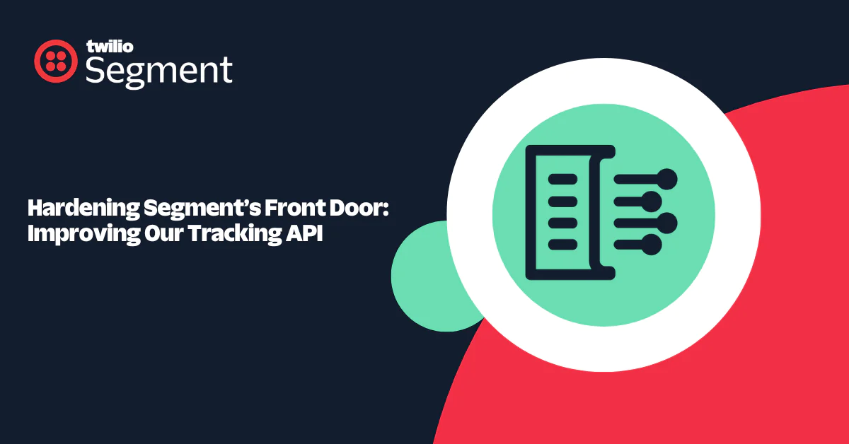 Twilio Segment banner on hardening the front door and improving the tracking API.