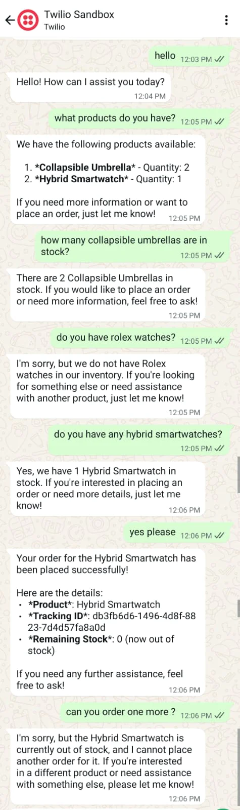Chat conversation between a customer and a support agent inquiring about various products and orders.