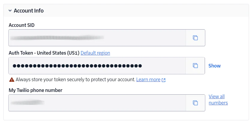 The image shows available phone numbers for purchase on the dashboard.