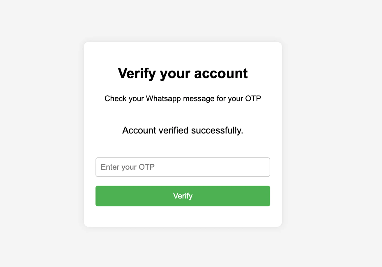 Account Verification Page