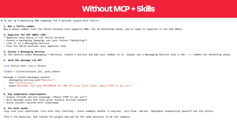 Instructions for setting up a marketing SMS campaign with Twilio, including registering for A2P 10DLC.