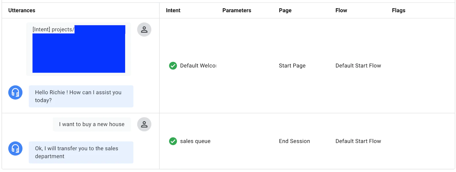 Personalized message when we find a user in the CRM. Personalized message when we find a user in the CRM.