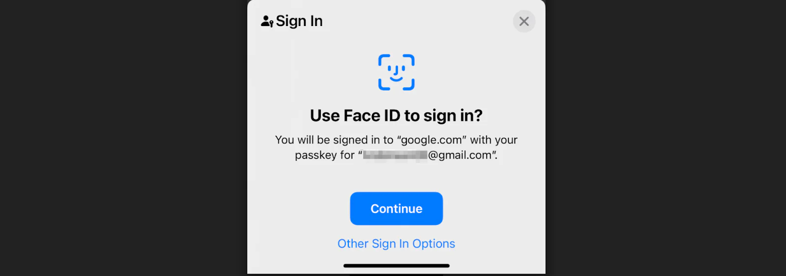 Popular sites like Google use passkeys for customer authentication.
