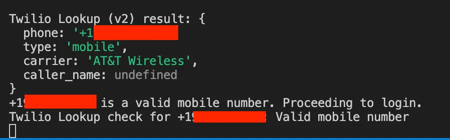 lookup output