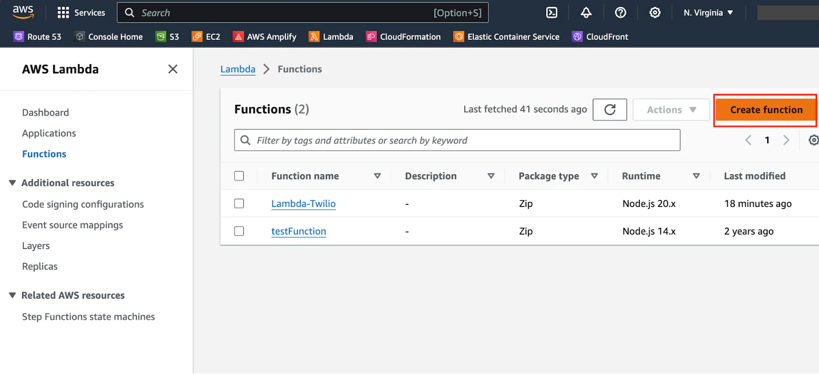 AWS Lambda Functions Dashboard AWS Lambda Functions Dashboard