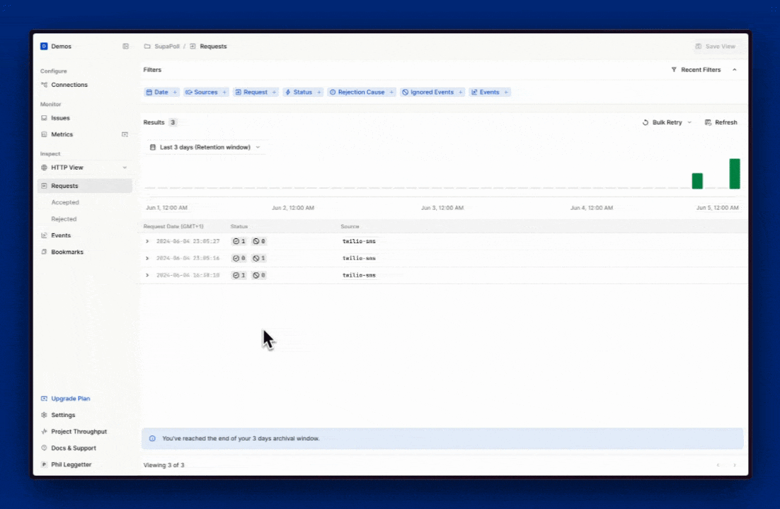 View the Body of a request in Hookdeck