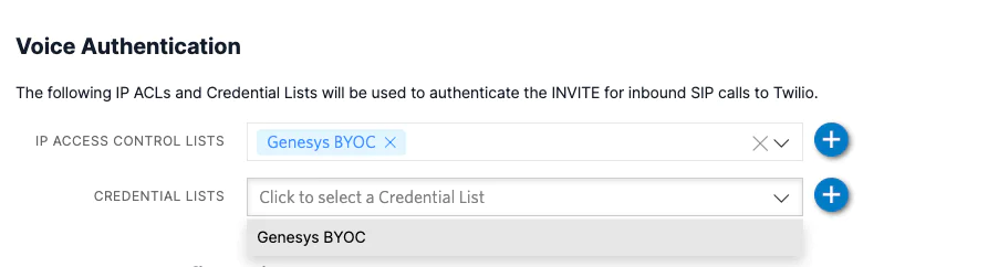 A screenshot of the Voice Authentication settings for a SIP Domain in the Twilio Console.