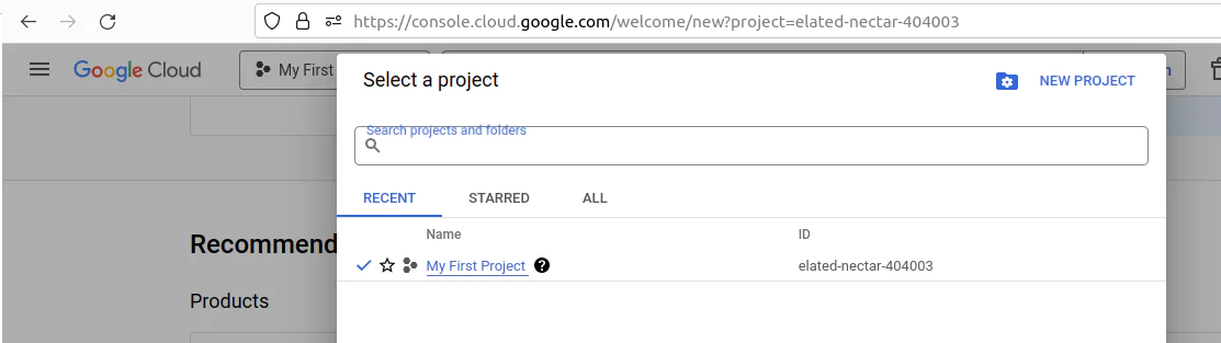 Project creation on GCP Project creation on GCP