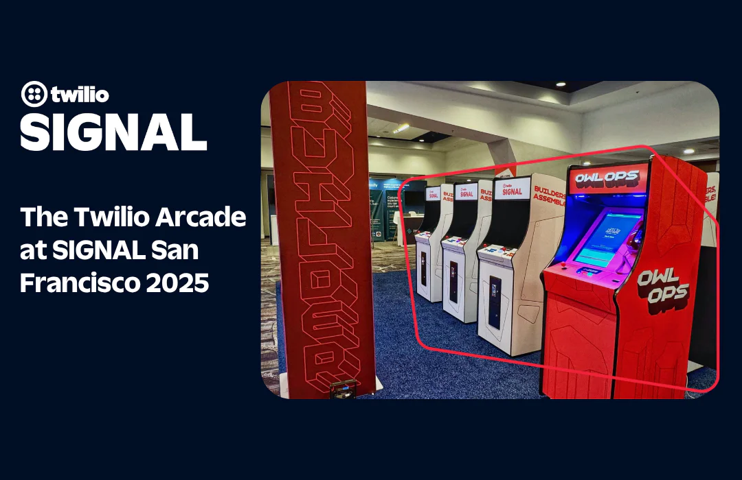 Arcade machines at Twilio SIGNAL 2025 in San Francisco