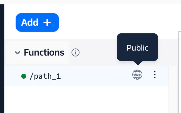 showing a Twilio Function set public.