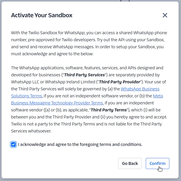 Twilio Sandbox Activation Agreement Twilio Sandbox Activation Agreement
